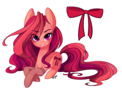 Size: 2712x2018 | Tagged: safe, artist:pixxpal, oc, oc only, oc:silk ribbons, pony, clothes, high res, prone, socks, solo