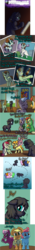 Size: 737x5221 | Tagged: safe, artist:mistermech, applejack, carrot top, cheerilee, cup cake, golden harvest, lily, lily valley, roseluck, thunderlane, oc, oc:bramble, oc:cloverleaf, oc:moonshadow, oc:requiem, pony, g4, ask, comic, tumblr, younger