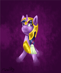 Size: 666x799 | Tagged: safe, artist:minapone, twilight sparkle, g4, scare master, athena sparkle, clothes, costume, female, solo