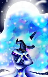 Size: 700x1123 | Tagged: safe, artist:xenophaj, princess luna, alicorn, anthro, g4, female, solo