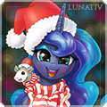 Size: 120x120 | Tagged: safe, artist:kp-shadowsquirrel, princess luna, tiberius, g4, picture for breezies