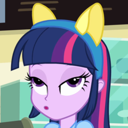 Size: 650x650 | Tagged: safe, screencap, twilight sparkle, equestria girls, g4, derp face, lidded eyes