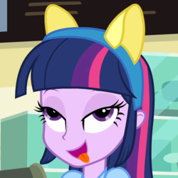 Size: 650x650 | Tagged: safe, edit, edited screencap, screencap, twilight sparkle, equestria girls, g4, my little pony equestria girls, ahegao, derp face, eyes rolling back, faic, female, lidded eyes, open mouth, pony ears, solo, tongue out, twilight sparkle is best facemaker