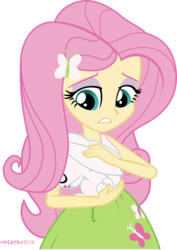 Size: 894x1260 | Tagged: safe, artist:violetswhite, angel bunny, fluttershy, equestria girls, g4, my little pony equestria girls: friendship games, duo, simple background, transparent background, vector