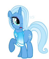 Size: 497x594 | Tagged: safe, artist:halo1234567898765432, oc, oc only, oc:winter sparks, clothes, ear piercing, earring, hair over one eye, offspring, parent:trixie, piercing, scarf, solo