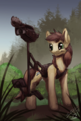 Size: 1000x1500 | Tagged: safe, artist:blindcoyote, oc, oc only, oc:rough cut, earth pony, pony, camera, solo