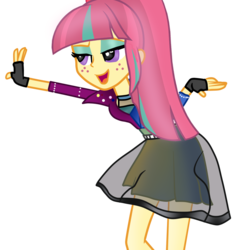 Size: 854x913 | Tagged: safe, artist:hannaspeert123, sour sweet, equestria girls, g4, my little pony equestria girls: friendship games, alternate universe, bedroom eyes, clothes, crystal prep shadowbolts, female, see-through, simple background, solo, transparent background