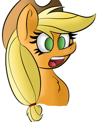 Size: 717x904 | Tagged: safe, artist:psicarii, applejack, g4, female, open mouth, shocked, solo