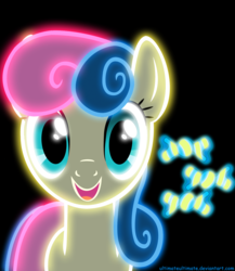 Size: 3171x3661 | Tagged: safe, artist:zantyarz, bon bon, sweetie drops, g4, female, neon, solo