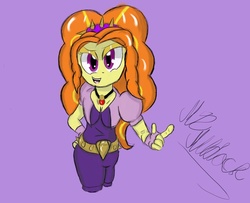 Size: 992x805 | Tagged: safe, artist:mildockart, adagio dazzle, equestria girls, g4, my little pony equestria girls: rainbow rocks, female, looking at you, requested art, signature, solo