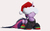 Size: 4000x2500 | Tagged: safe, artist:ncmares, twilight sparkle, alicorn, pony, ask majesty incarnate, g4, clothes, cute, female, hat, hidden eyes, hoodie, horn, horn impalement, mare, ncmares is trying to murder us, prone, santa hat, smiling, socks, solo, striped socks, twiabetes, twilight sparkle (alicorn)