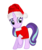 Size: 5000x6003 | Tagged: safe, artist:sunsetshimmer333, starlight glimmer, pony, unicorn, g4, absurd resolution, christmas, clothes, cute, female, glimmerbetes, hat, holiday, mare, raised hoof, santa costume, santa hat, smiling, solo