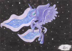 Size: 1920x1362 | Tagged: safe, artist:bronyhands, princess luna, g4, female, solo