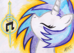 Size: 1920x1371 | Tagged: safe, artist:bronyhands, dj pon-3, vinyl scratch, g4, female, solo