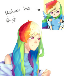 Size: 1920x2313 | Tagged: safe, artist:amdraw, rainbow dash, human, g4, humanized