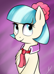Size: 1037x1402 | Tagged: safe, artist:neighday, coco pommel, g4, chest fluff, female, solo