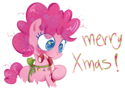 Size: 2800x2000 | Tagged: safe, artist:patchnpaw, pinkie pie, g4, candy, candy cane, christmas, female, food, high res, solo