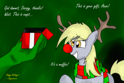 Size: 1500x1000 | Tagged: safe, derpy hooves, pegasus, pony, g4, christmas, female, mare, red nose