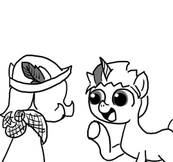 Size: 640x600 | Tagged: safe, artist:ficficponyfic, oc, oc only, oc:emerald jewel, oc:shock top, pony, unicorn, colt quest, colt, cyoa, explicit source, foal, male, story included
