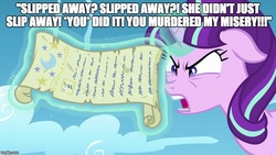 Size: 800x450 | Tagged: safe, starlight glimmer, g4, the cutie re-mark, annie wilkes, image macro, meme, misery