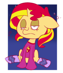 Size: 462x539 | Tagged: safe, artist:typhwosion, sunset shimmer, pony, unicorn, equestria girls, g4, clothes, equestria girls ponified, female, ponified, simple background, solo, transparent background