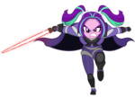 Size: 2200x1580 | Tagged: safe, artist:mrflabbergasted, aria blaze, equestria girls, g4, angry, badass, clothes, costume, crossover, female, gray jedi, lightsaber, madorable, sith, solo, star wars, weapon