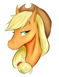 Size: 1100x1425 | Tagged: safe, artist:jovalic, applejack, earth pony, pony, g4, female, hoers, simple background, solo, transparent background