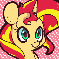 Size: 800x800 | Tagged: safe, artist:turtlefarminguy, sunset shimmer, pony, unicorn, g4, female, solo