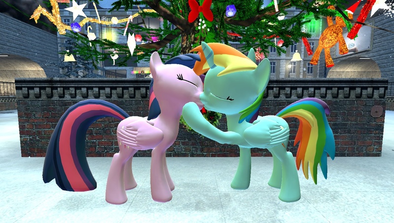 Green X Pink Mistletoe (Rainbow Friends) | Poster