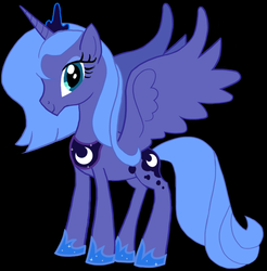 Size: 879x894 | Tagged: dead source, safe, artist:lunaerix, princess luna, g4, female, s1 luna, solo