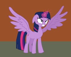 Size: 2500x2000 | Tagged: dead source, safe, artist:lunaerix, twilight sparkle, alicorn, pony, g4, angry, female, high res, mare, solo, twilight sparkle (alicorn)