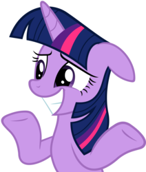 Size: 5120x6040 | Tagged: safe, artist:slb94, twilight sparkle, alicorn, pony, amending fences, g4, absurd resolution, female, floppy ears, grin, shrug, simple background, solo, squee, transparent background, twilight sparkle (alicorn), vector