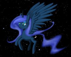 Size: 1000x800 | Tagged: dead source, safe, artist:lunaerix, princess luna, g4, female, solo, space