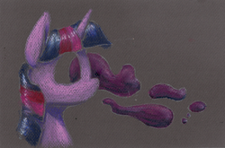 Size: 2671x1761 | Tagged: safe, artist:flowbish, twilight sparkle, g4, female, oil pastel, portrait, solo, traditional art