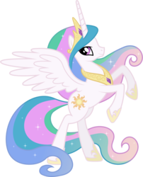 Size: 4670x5770 | Tagged: safe, artist:90sigma, princess celestia, pony, g4, .svg available, absurd resolution, female, looking at you, mare, raised hoof, rearing, simple background, smiling, solo, transparent background, vector