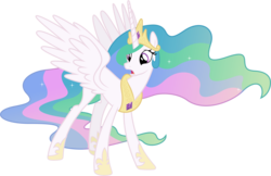 Size: 5930x3840 | Tagged: safe, artist:90sigma, princess celestia, alicorn, pony, g4, absurd resolution, female, mare, simple background, solo, transparent background, vector