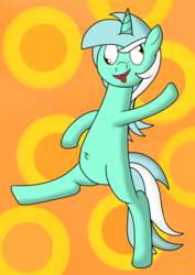 Size: 1226x1732 | Tagged: safe, artist:anonpony1, lyra heartstrings, pony, g4, dancing, female, silly, silly pony, solo, tongue out