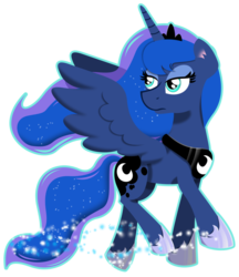 Size: 831x961 | Tagged: safe, artist:saturnstar14, princess luna, g4, female, lineless, simple background, solo, transparent background