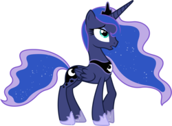 Size: 5830x4290 | Tagged: safe, artist:90sigma, princess luna, bloom & gloom, g4, .svg available, absurd resolution, female, open mouth, raised hoof, simple background, solo, transparent background, vector