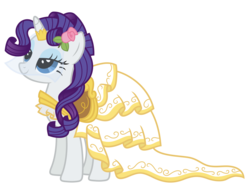 Size: 5600x4200 | Tagged: safe, artist:reginault, rarity, pony, unicorn, g4, absurd resolution, clothes, dress, female, mare, simple background, solo, transparent background, vector, wedding dress