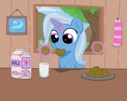 Size: 1217x967 | Tagged: safe, artist:ljdamz1119, trixie, pony, unicorn, g4, cookie, female, food, malk, mare, milk, milk and cookies, solo