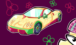 Size: 1024x603 | Tagged: safe, artist:pandanx12, sour sweet, ask the shadowbolts, equestria girls, g4, my little pony equestria girls: friendship games, car, pagani, pagani huayra, supercar