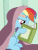 Size: 191x253 | Tagged: safe, screencap, rainbow dash, pegasus, pony, g4, my little pony: friendship is magic, read it and weep, season 2, animated, bandaid, blanket, book, cute, dashabetes, female, gif, hoof hold, mare, open mouth, reading, sitting, solo, talking