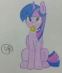 Size: 1836x2166 | Tagged: safe, artist:blastradiuss, twilight sparkle, alicorn, pony, g4, adorable face, cute, female, heart, solo, twilight sparkle (alicorn)