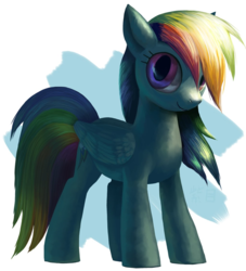 Size: 1024x1126 | Tagged: safe, artist:murskme, rainbow dash, g4, female, looking at you, simple background, solo
