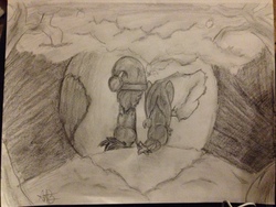 Size: 2560x1920 | Tagged: safe, artist:mranthony2, oc, oc only, oc:classified comet, oc:spring shine, grayscale, hat, love, monochrome, moon, santa hat, scenery, sitting together, sketch, traditional art