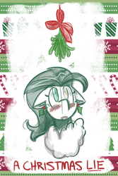 Size: 2000x3000 | Tagged: safe, artist:dracojayproduct, oc, oc only, oc:willow, ask the lie cast, blushing, christmas, high res, mistletoe, solo