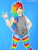 Size: 1547x2017 | Tagged: safe, artist:ravendaniels, rainbow dash, human, g4, clothes, devil horn (gesture), female, humanized, rainbow socks, socks, solo, striped socks, traditional art