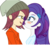 Size: 902x831 | Tagged: artist needed, safe, normal norman, rarity, equestria girls, g4, /nn/ general, background human, blushing, clothes, female, male, normity, shipping, simple background, straight, transparent background