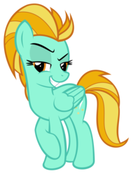 Size: 4343x5704 | Tagged: safe, artist:kuren247, lightning dust, pegasus, pony, g4, absurd resolution, female, mare, simple background, smiling, smirk, smug, solo, transparent background, vector